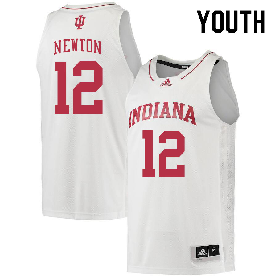 Youth #12 Jakai Newton Indiana Hoosiers College Basketball Jerseys Stitched Sale-White